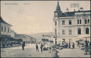 Besztercebánya main square, the shops of József Kohn and Ferenc Lőwy
