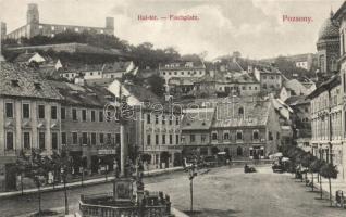 Pozsony Fish market, synagogue, Divald