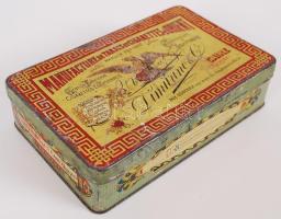 Dimitrino fém cigarettás doboz, viseltes állapotban, 15×10 cm