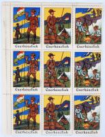 Cserkészfiuk, 9db-os levélzáró tömb