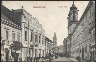 Székesfehérvár Nádor utca, Kereskedelmi Bank, Weisz János üzlete (fl)