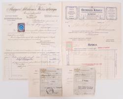 1913 Budapest V. Getreuer Károly és Magyar Általános KÖszánbányák 2 db fejléces számla