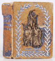 Szalay-Baróti: Magyar nemzet története c. történelmi munka minikönyv változat! Bp., 1896. Lampel és Wodianer. Réz domborművel, aranyozottlapszélekkel. (gerinc sérült)