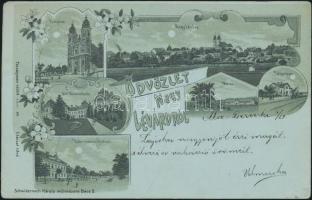1899 Nagylévárd with railway station litho