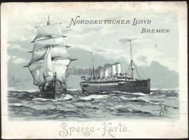 Bremen Norddeutscher Lloyd shipping company, SS Crown Prince Wilhelm litho s:TUC (small tear)