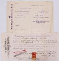 1917 2db bizonylat 50 rubel hadifogoly-átutalásról Budapest-Kurgan között