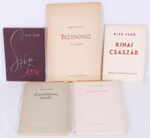 Kiss Jenő, Szász János, Majtényi Erik, Holló Ernő romániai magyar költők Szabédi Lászlónak dedikált verseskötetei (5db)