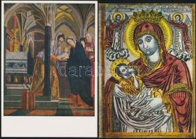 13 db modern művészlap különböző festményekről, mind megíratlan és jó állapotban van