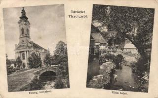 Tiszolc Evangelist church, Rima river (small tear)