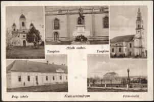 Kunszentmárton templom, iskola, hősök szobra