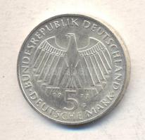 NSZK 1973G 5M Ag "125. évforduló Frankfurt Nemzetgyűlés" T:1 GFR 1971D 5 Mark Ag "125th anniversary - Frankfurt Parliament" C:Unc