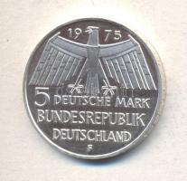 NSZK 1975F 5M Ag "Műemlékvédelem" T:PP GFR 1978D 5 Mark Ag "European Monument Protection Year" C:PP