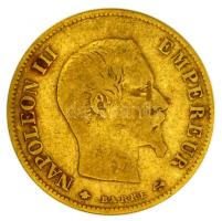 Franciaország 1858BB 10Fr Au(0.900) (3,17) Strasbourg T:3  France 1858BB 10 Francs Au(0.900) (3,17g) Strasbourg C:F