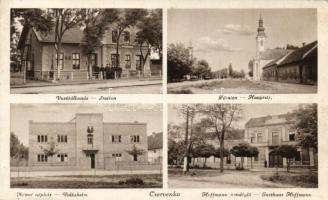 Cservenka with railway station, German theatre, Restaurant Hoffmann