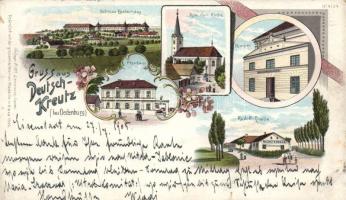 Sopronkeresztúr, Deutschkreutz with synagogue litho (EB)