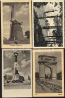 5 db fekete-fehér, magyar városképes lap az '50-es évekből