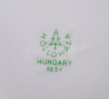 Hollóházi virágokkal díszített porcelán váza, jelzett, hibátlan / Hollóházi chinaware vase 17 cm