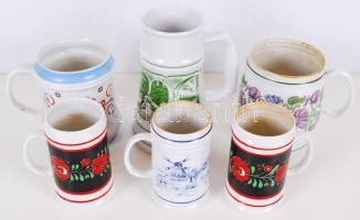 Korsó tétel, összesen 6 db: Alföldiből 1 db, Hollóháziból 5 db egyik Malévos jelzéssel, hibátlanok, jelzettek.