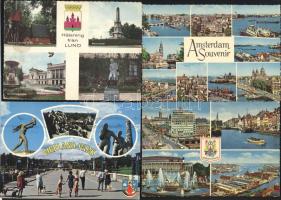 50 db külföldi városképes lap, főként Nyugat-Európából