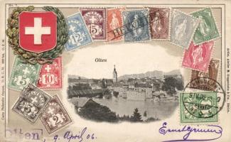 Olten, stamps of Switzerland Emb. litho