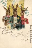 Easter, rabbits litho