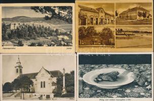 15 db régi városképes lap, magyarországi városokról