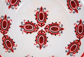 Hollóházi kulacs és kis tálka, jelzettek, hibátlanok, m:16 cm, 13×9 cm