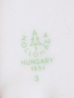 Hollóházi kulacs és kis tálka, jelzettek, hibátlanok, m:16 cm, 13×9 cm