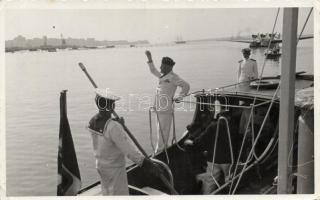 Mussolini on a ship, Siracusa photo (EK)