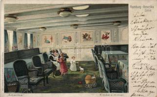 SS Amerika, Hamburg-Amerika Lines, Children's room litho