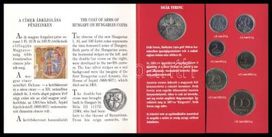 1994. 10f-100Ft 10klf db + 200Ft Ag "Deák" dísztokos szettben T:BU