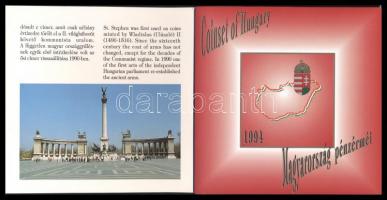 1994. 10f-100Ft 10klf db + 200Ft Ag "Deák" dísztokos szettben T:BU