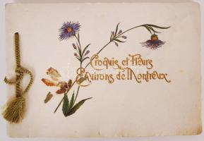 Croquis et fleurs des environs de Montreux. Eredeti rézkarcokkal és szárított virág gyűjteménnyel