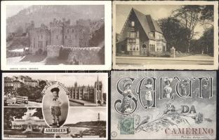 16 db régi, külföldi városképes lap