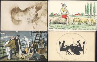 12 db régi, vegyes tematikájú motívumlap