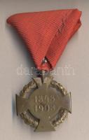 1908. "Katonai Jubileumi Kereszt" mellszalaggal T:2- 
1908. Diamond Jubilee Cross for the ...