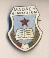 "Madách Gimnázium" zománcozott iskolajelvény T:2