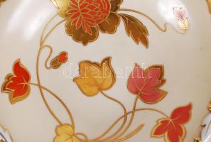 Kézzel festett, aranyozott, jelzett Johann Haviland Bavaria és Handmalerei Dassler München dísztányé...