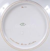 Kézzel festett, aranyozott, jelzett Johann Haviland Bavaria és Handmalerei Dassler München dísztányé...