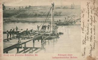 Engineer Battalion, bridge contruction (small tear)