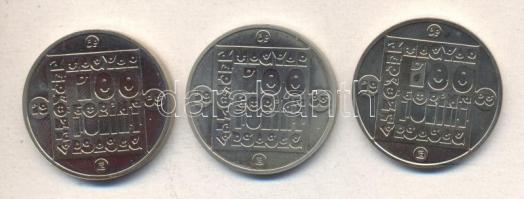 1985. 100Ft 3klf db "Természetvédelem - Vadmacska, Mocsári teknős, Vidra" sor T:BU