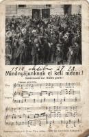 Mindnyájunknak el kell menni - kottás képeslap (b)