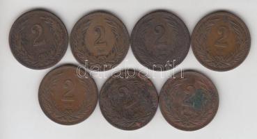 1898-1914. 2f (7x) klf, közte 1903-as! T:2,2-,3