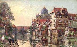 Nürnberg Synagogue, Raphael Tuck Oilette s: Charles F. Flower