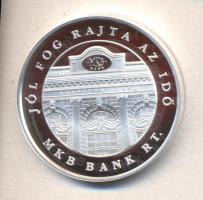2005. "55 éves a Magyar Külkereskedelmi Bank" Ag(0.999)  emlékérem (42,5mm/31,1g) plüss dí...
