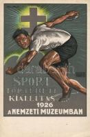 Sporttörténeti kiállítás, Nemzeti Múzeum, 1926, reklám / Sports History Exhibition, National Museum, 1926, advertisement s: Manno Miltiades