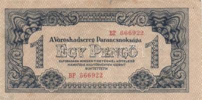 1944. 1P " A Vöröshadsereg Parancsnoksága" főtípus, sorszámmal és függőleges alapnyomattal T:III