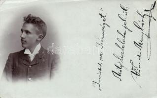 Young men portrait, the photo of the postcard writer (EK)