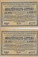 1915. "A CS.kir. penzügyministeriumnak...engedélyezett és Burgneustadti Kusmanek Hermann... Úr védnöksége alatt álló Jótékony-Célú Sorsjáték" nyilvános húzás Przemyslben 1 Korona értékben (2x) egymás utáni sorszámmal