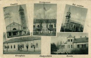 Medgyesegyháza országzászló, kastély (ázott / wet damage)